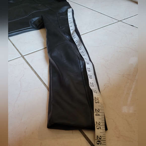 Miss London Black Leather Jacket with Copper Details Size M - Picture 9 of 15